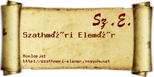 Szathmári Elemér névjegykártya