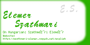 elemer szathmari business card